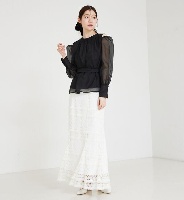 SELFIST「ショルダースリットシアーブラウス」|シャツ・ブラウス|