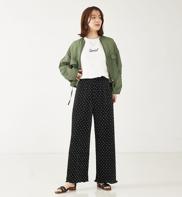 abahouse mavie「ロゴ＆刺繍コンパクトT」|Tシャツ・カットソー|