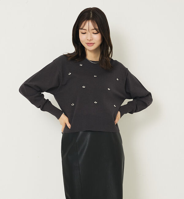 abahouse mavie「ビジューニット」|ニット・セーター|