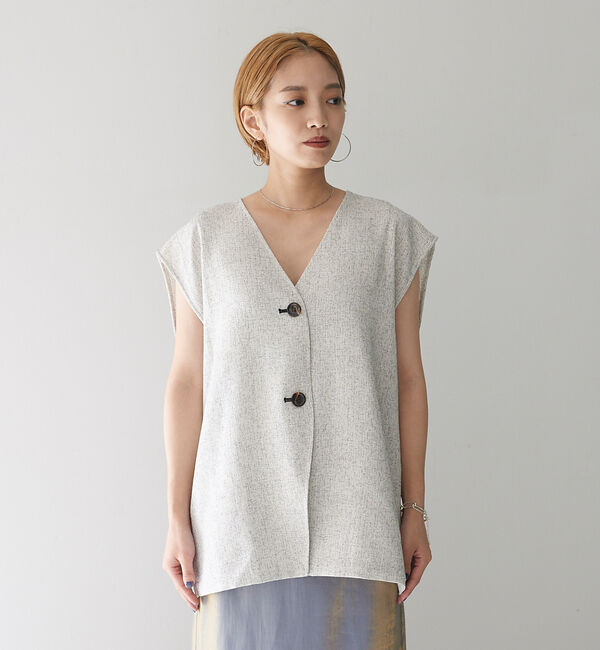 NOMINE「【セットアップ対応】サマーツイードベスト」|ベスト・ジレ|