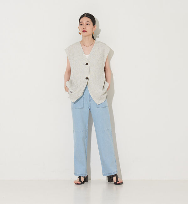 NOMINE「【セットアップ対応】サマーツイードベスト」|ベスト・ジレ|