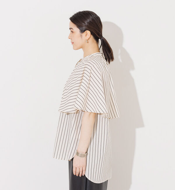 NOMINE「ギャザーボリュームカラーブラウス」|シャツ・ブラウス|