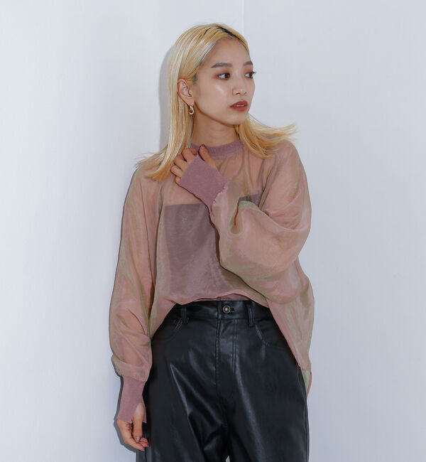 NOMINE「【上下2点セット/セットアップ対応】シアーブラウス＋スカートSET UP【WEB」|シャツ・ブラウス|