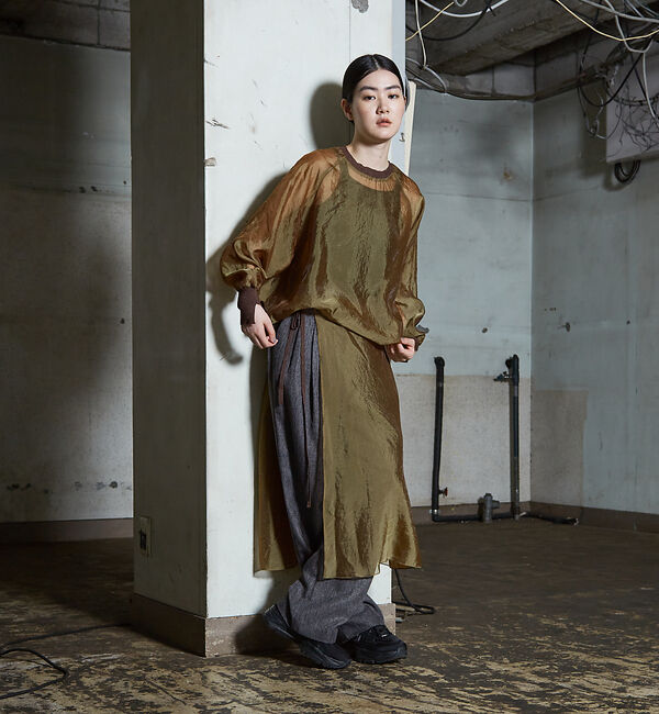 NOMINE「【上下2点セット/セットアップ対応】シアーブラウス＋スカートSET UP【WEB」|シャツ・ブラウス|