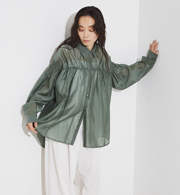 NOMINE「シアー シャーリング シャツ」|シャツ・ブラウス|