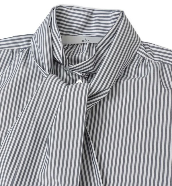 TIARA「ボウタイハイネックボタンブラウス」|シャツ・ブラウス|