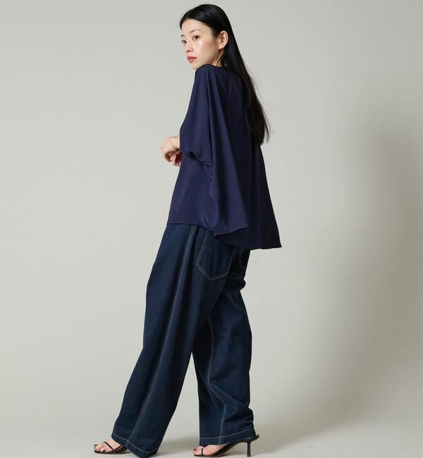 Liesse「シフォンコンビドルマンニット」|ニット・セーター|