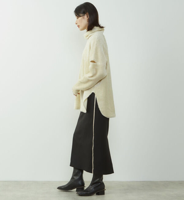 Soffitto「ふわふわトイプー起毛袖スリットプルオーバー」|Tシャツ・カットソー|