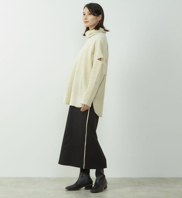 Soffitto「ふわふわトイプー起毛袖スリットプルオーバー」|Tシャツ・カットソー|