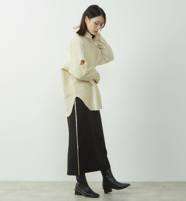 Soffitto「ふわふわトイプー起毛袖スリットプルオーバー」|Tシャツ・カットソー|