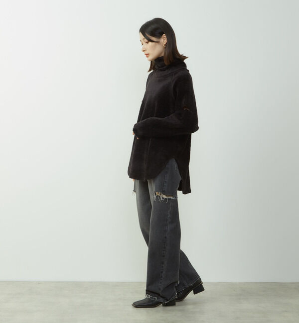 Soffitto「ふわふわトイプー起毛袖スリットプルオーバー」|Tシャツ・カットソー|