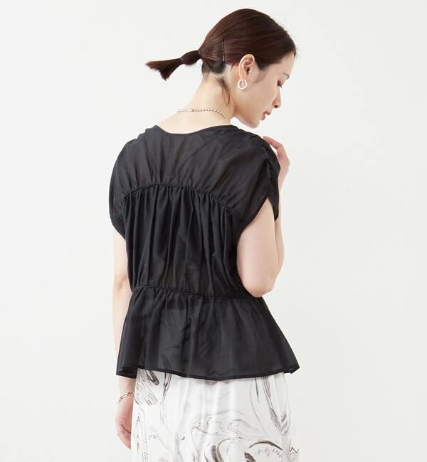 Soffitto「リボンギャザーブラウス」|シャツ・ブラウス|