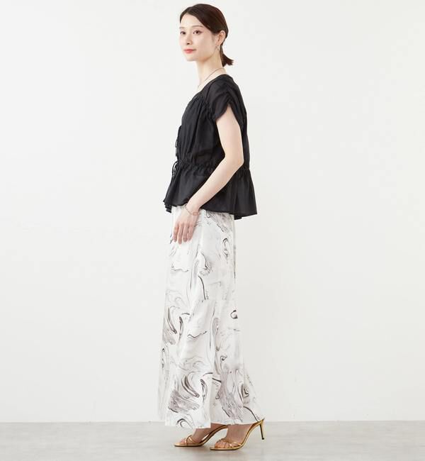 Soffitto「リボンギャザーブラウス」|シャツ・ブラウス|