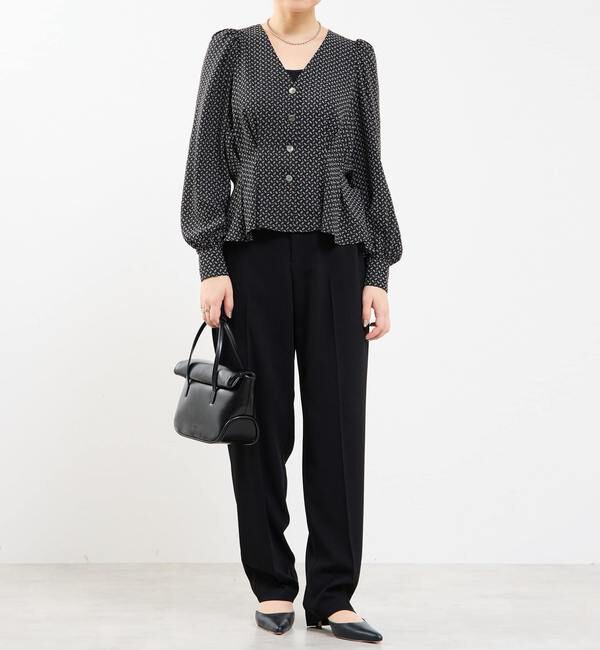 Soffitto「Vネックウエストタックブラウス」|シャツ・ブラウス|