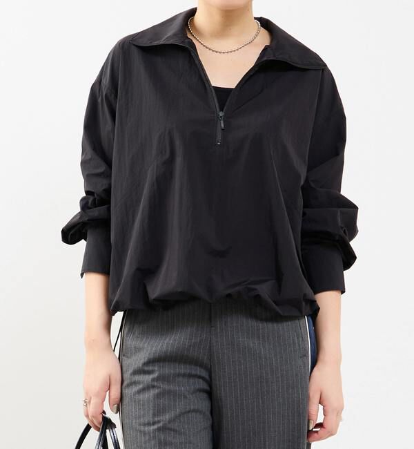 Soffitto「【撥水機能付き】アノラック風ブラウス」|シャツ・ブラウス|ブラック