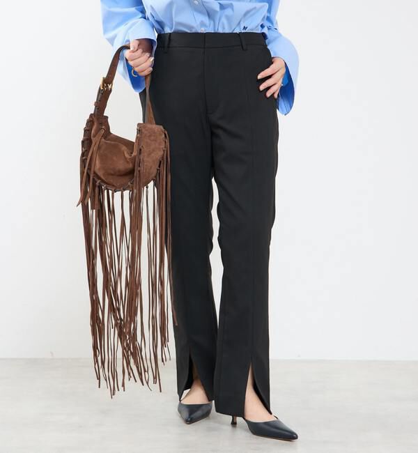 A_「【A＿/エース】スリットパンツ」|その他|ブラック