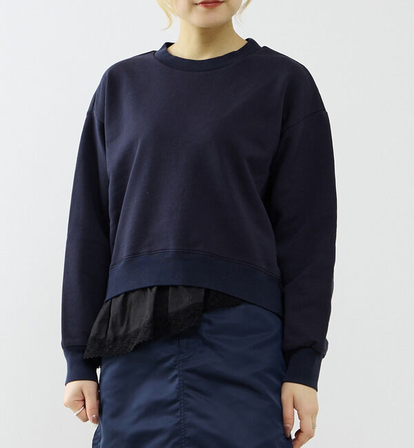 SOFFITTO「サテンドッキングスウェット」|スウェット・ジャージ|ネイビー