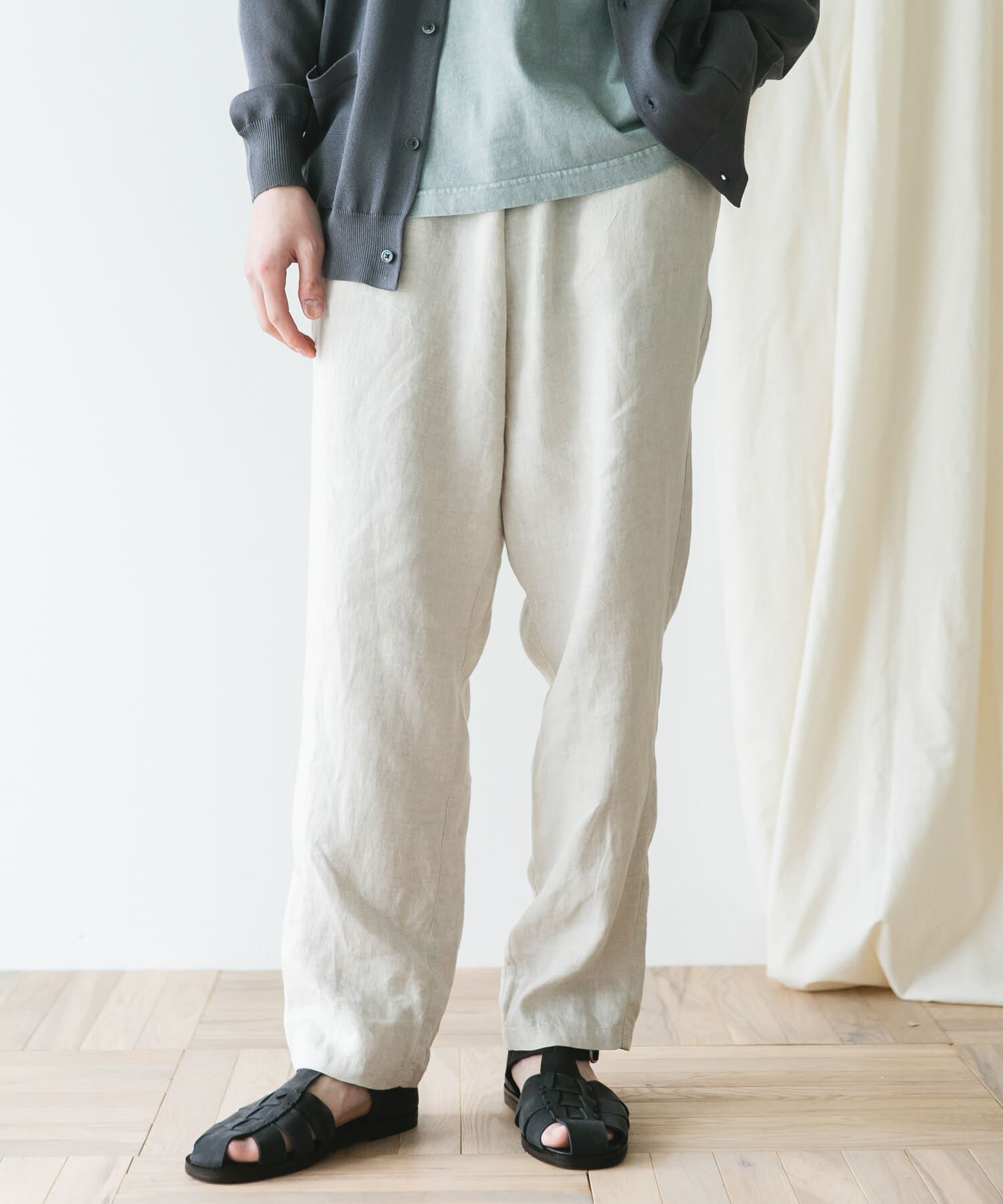 URBAN RESEARCH DOORS「『XLサイズ/WEB限定』ツイルリネン イージートラウザー」|その他|