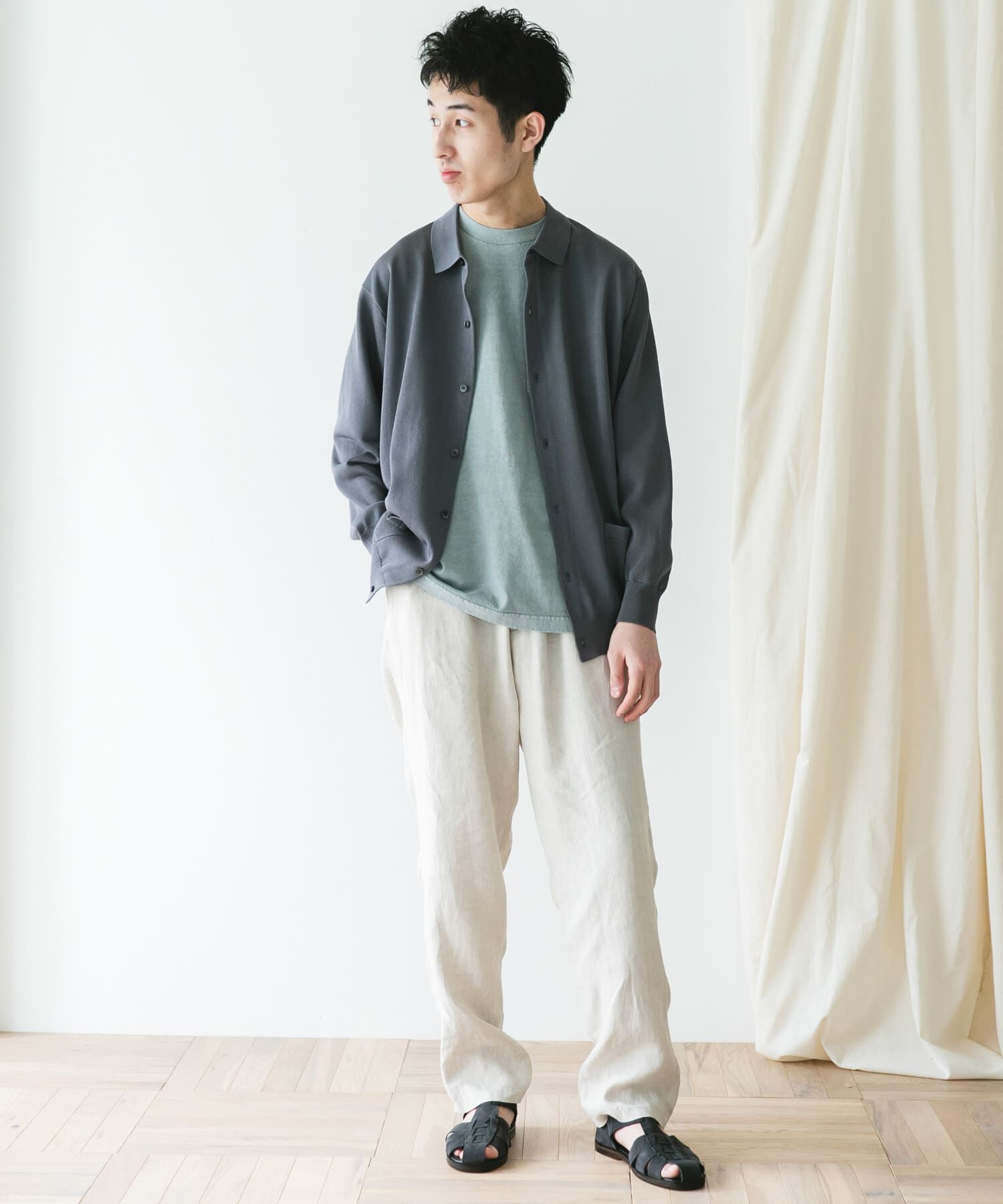 URBAN RESEARCH DOORS「『XLサイズ/WEB限定』ツイルリネン イージートラウザー」|その他|