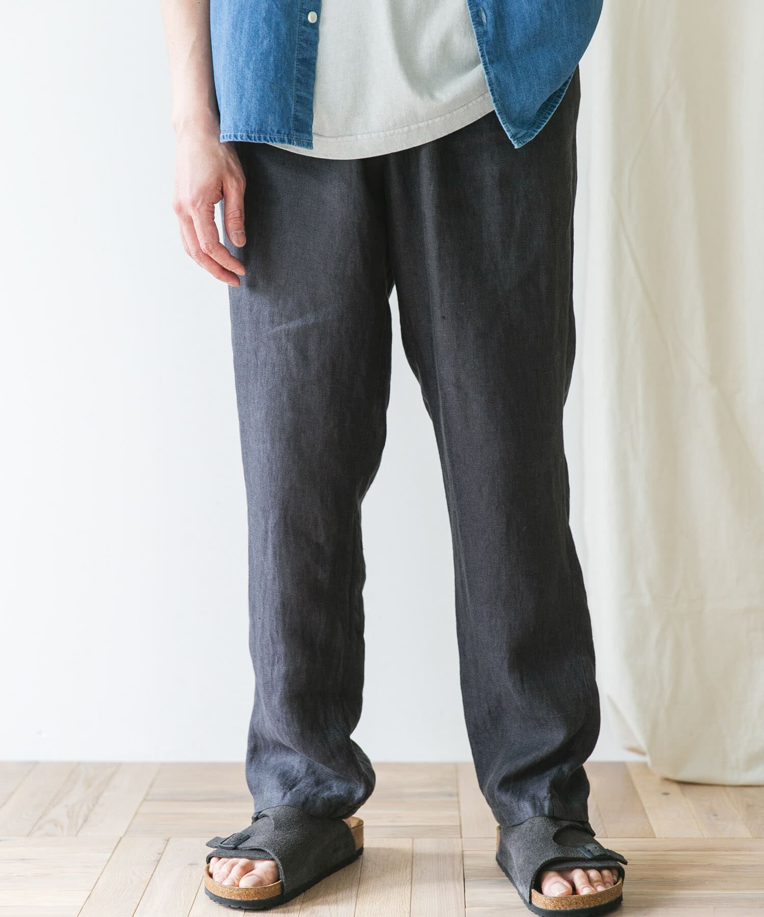 URBAN RESEARCH DOORS「『XLサイズ/WEB限定』ツイルリネン イージートラウザー」|その他|