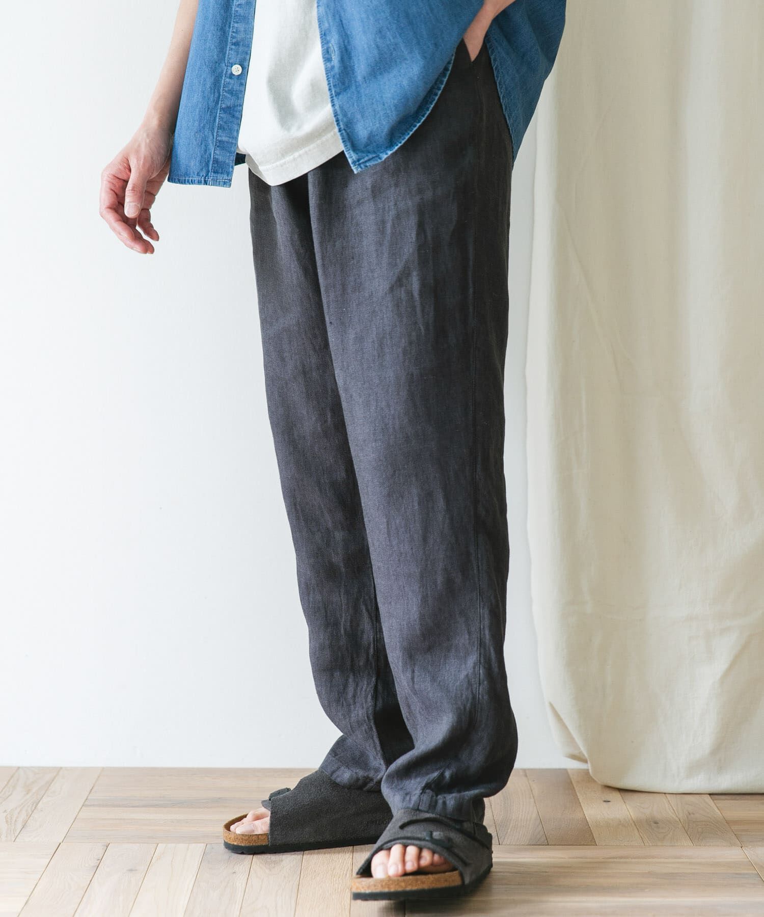 URBAN RESEARCH DOORS「『XLサイズ/WEB限定』ツイルリネン イージートラウザー」|その他|