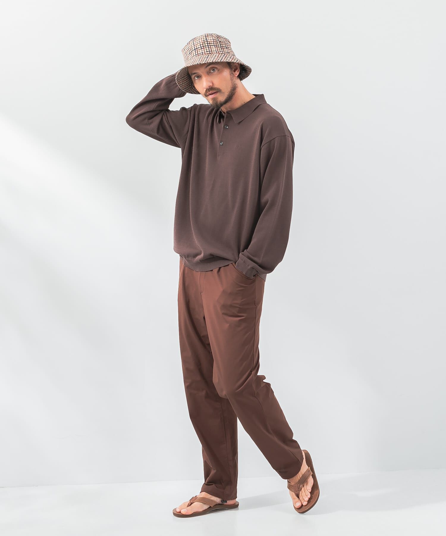 Sonny Label 「『洗濯可』OOPS　ロングスリーブニットポロ」|ニット・セーター|