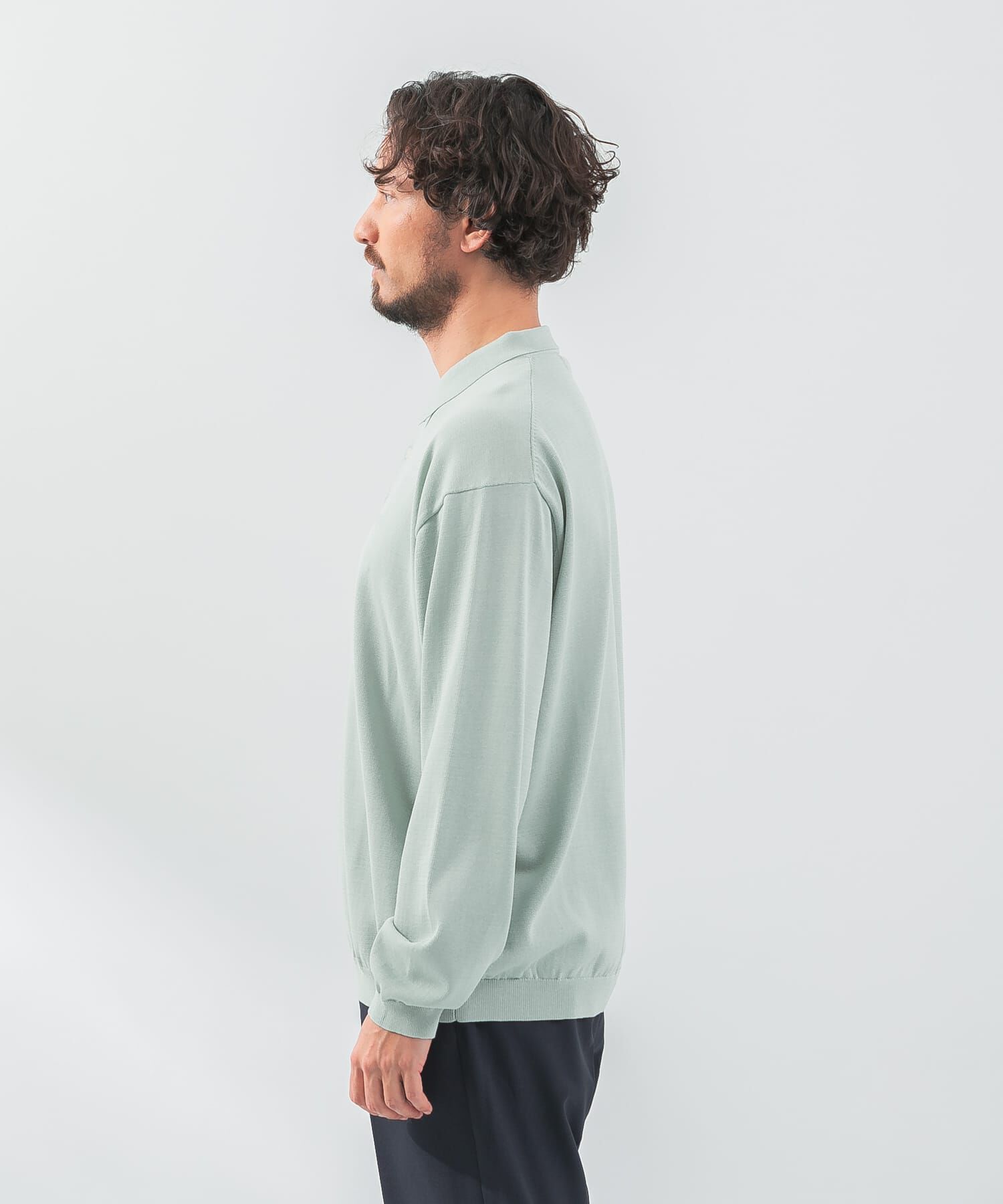 Sonny Label 「『洗濯可』OOPS　ロングスリーブニットポロ」|ニット・セーター|