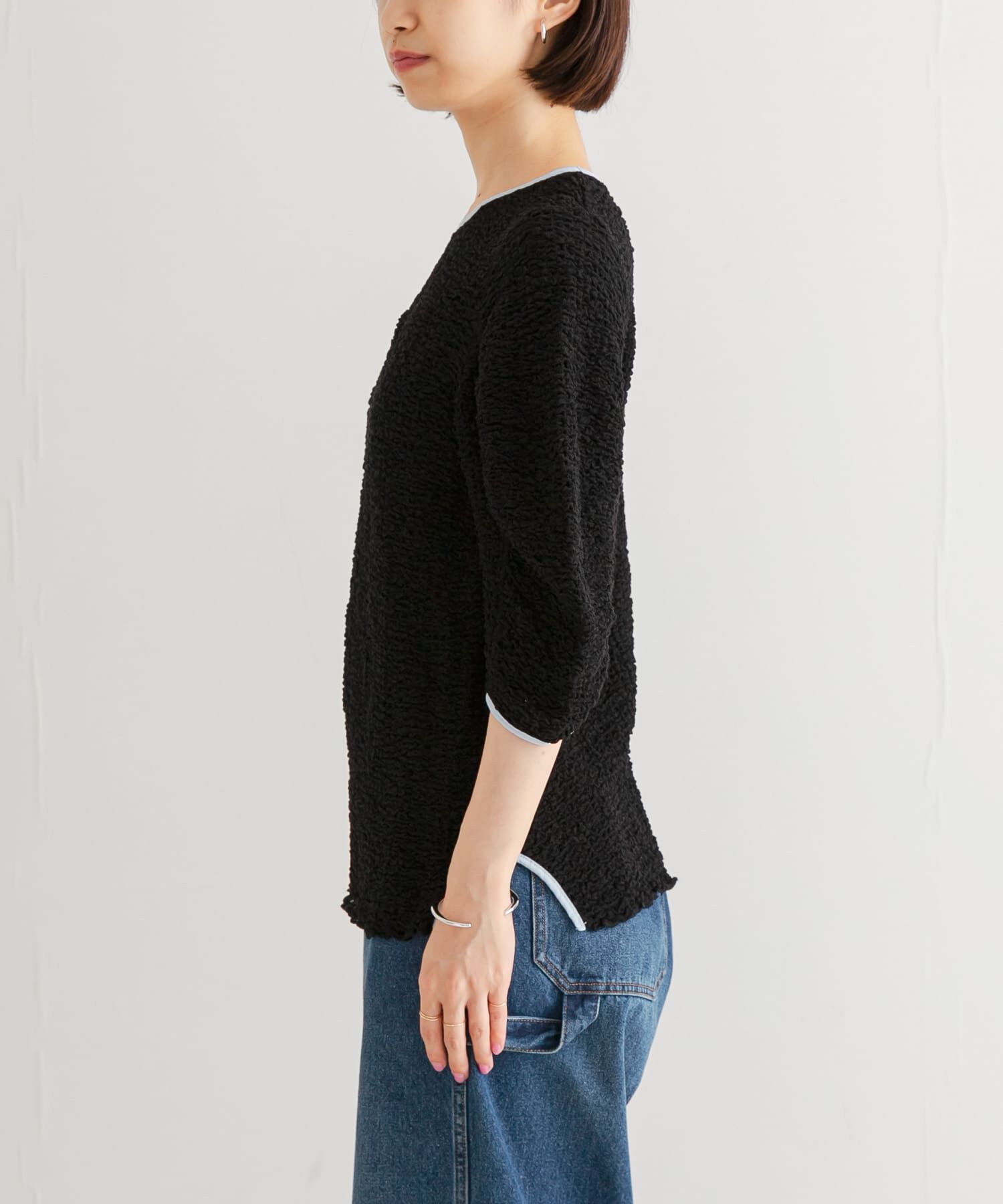 URBAN RESEARCH「シャーリングハーフスリーブプルオーバー」|Tシャツ・カットソー|