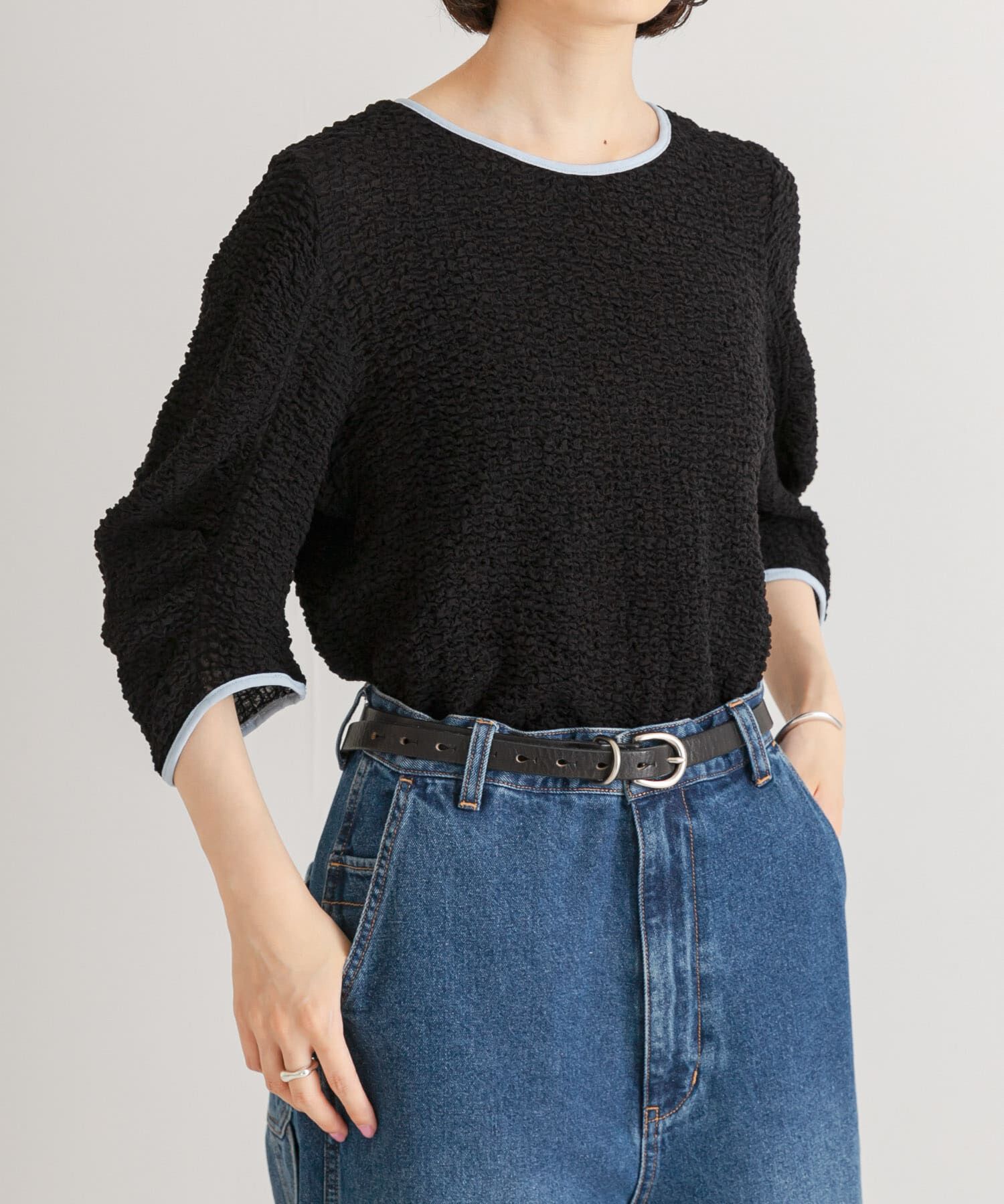 URBAN RESEARCH「シャーリングハーフスリーブプルオーバー」|Tシャツ・カットソー|