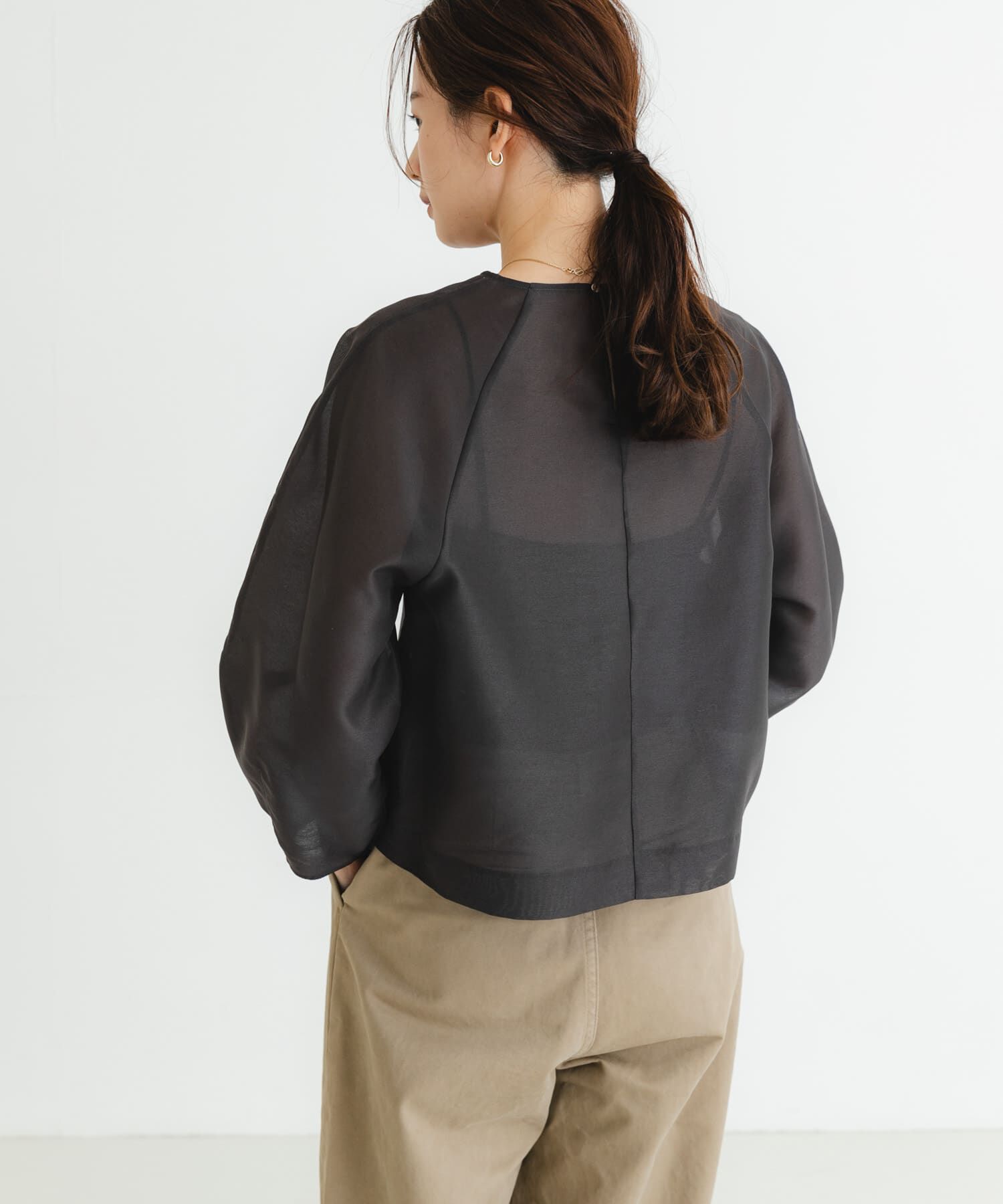 URBAN RESEARCH「『MADE IN JAPAN』オーガンジーブラウス」|シャツ・ブラウス|