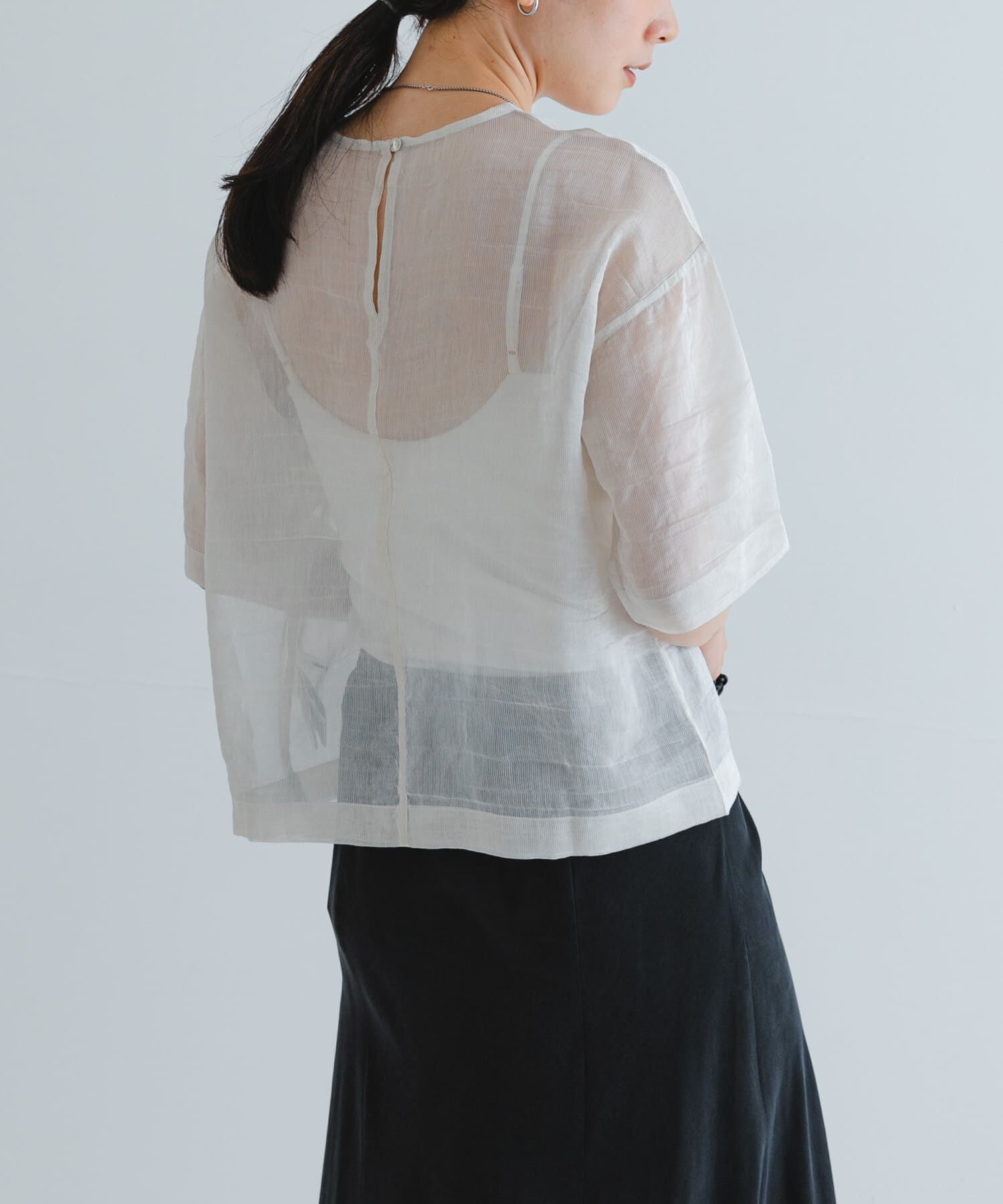 URBAN RESEARCH「シルクブレンドシアーブラウス」|シャツ・ブラウス|