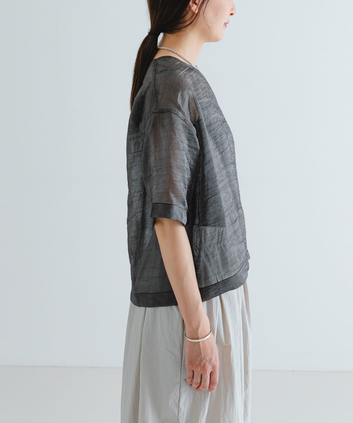 URBAN RESEARCH「シルクブレンドシアーブラウス」|シャツ・ブラウス|