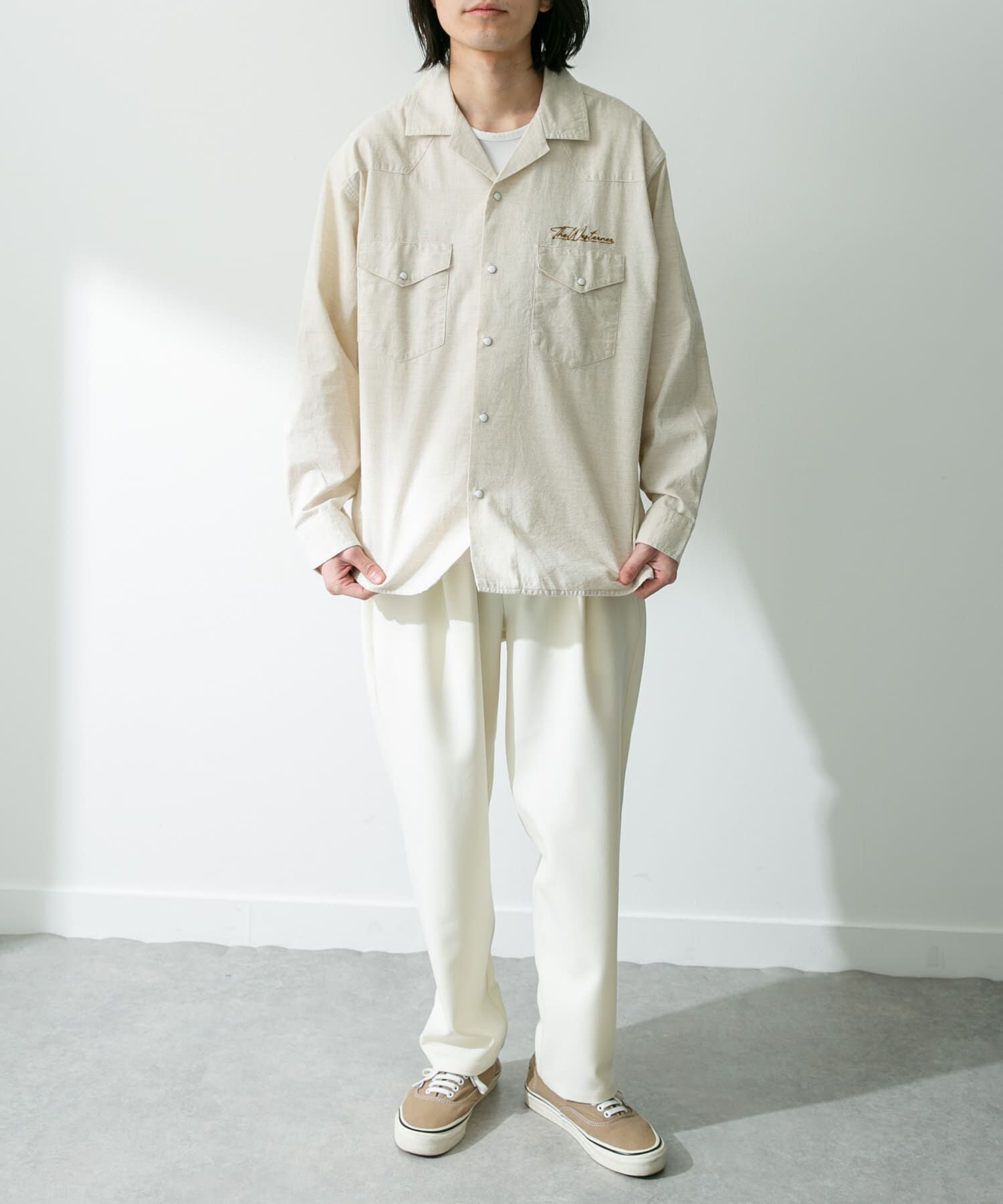 Sonny Label 「『別注』ELY&times;Sonny Label　開襟シャンブレーシャツ」|シャツ・ブラウス|