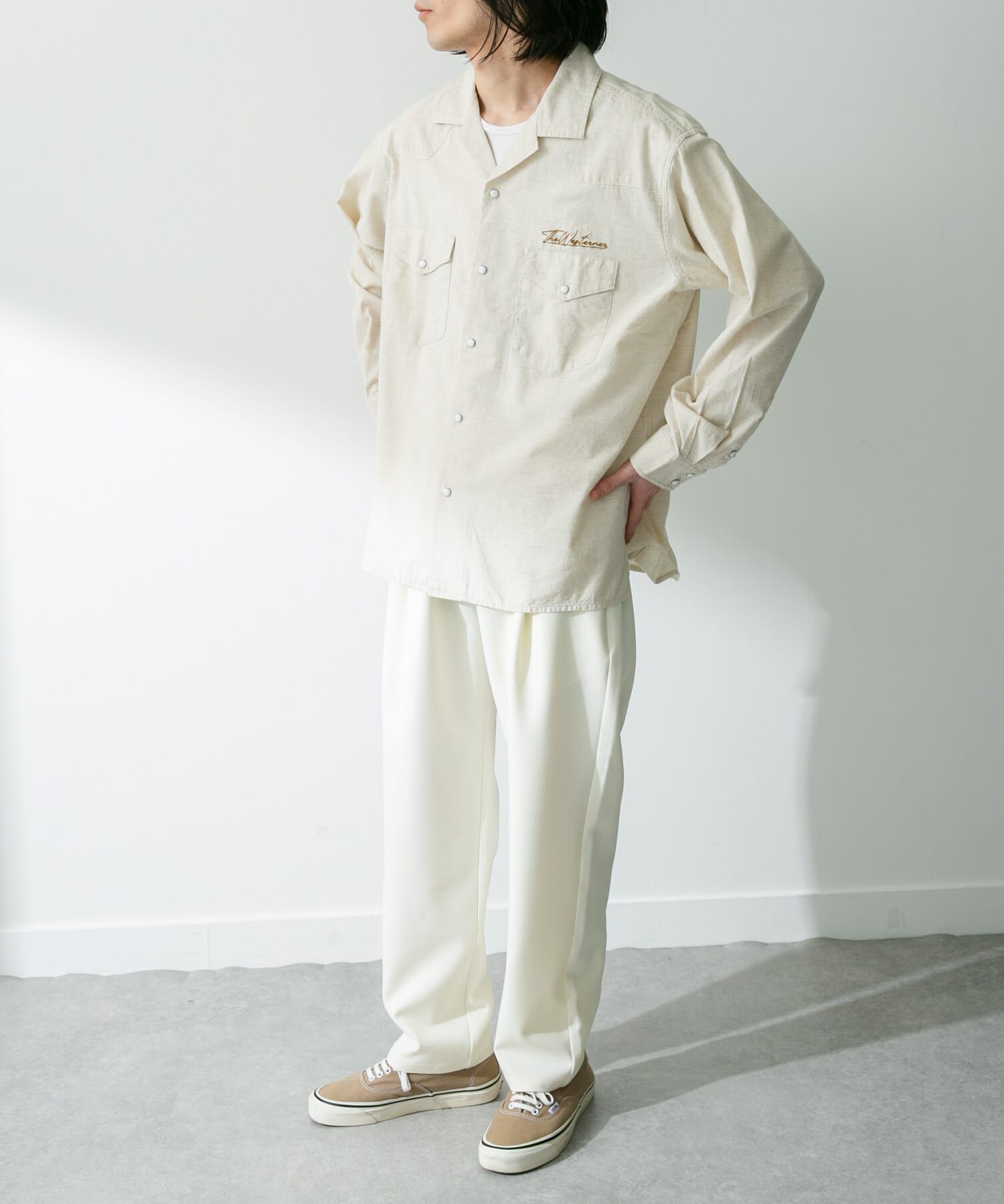 Sonny Label 「『別注』ELY&times;Sonny Label　開襟シャンブレーシャツ」|シャツ・ブラウス|