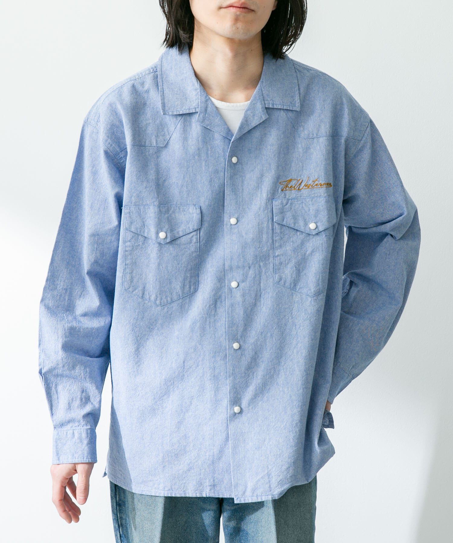 Sonny Label 「『別注』ELY&times;Sonny Label　開襟シャンブレーシャツ」|シャツ・ブラウス|
