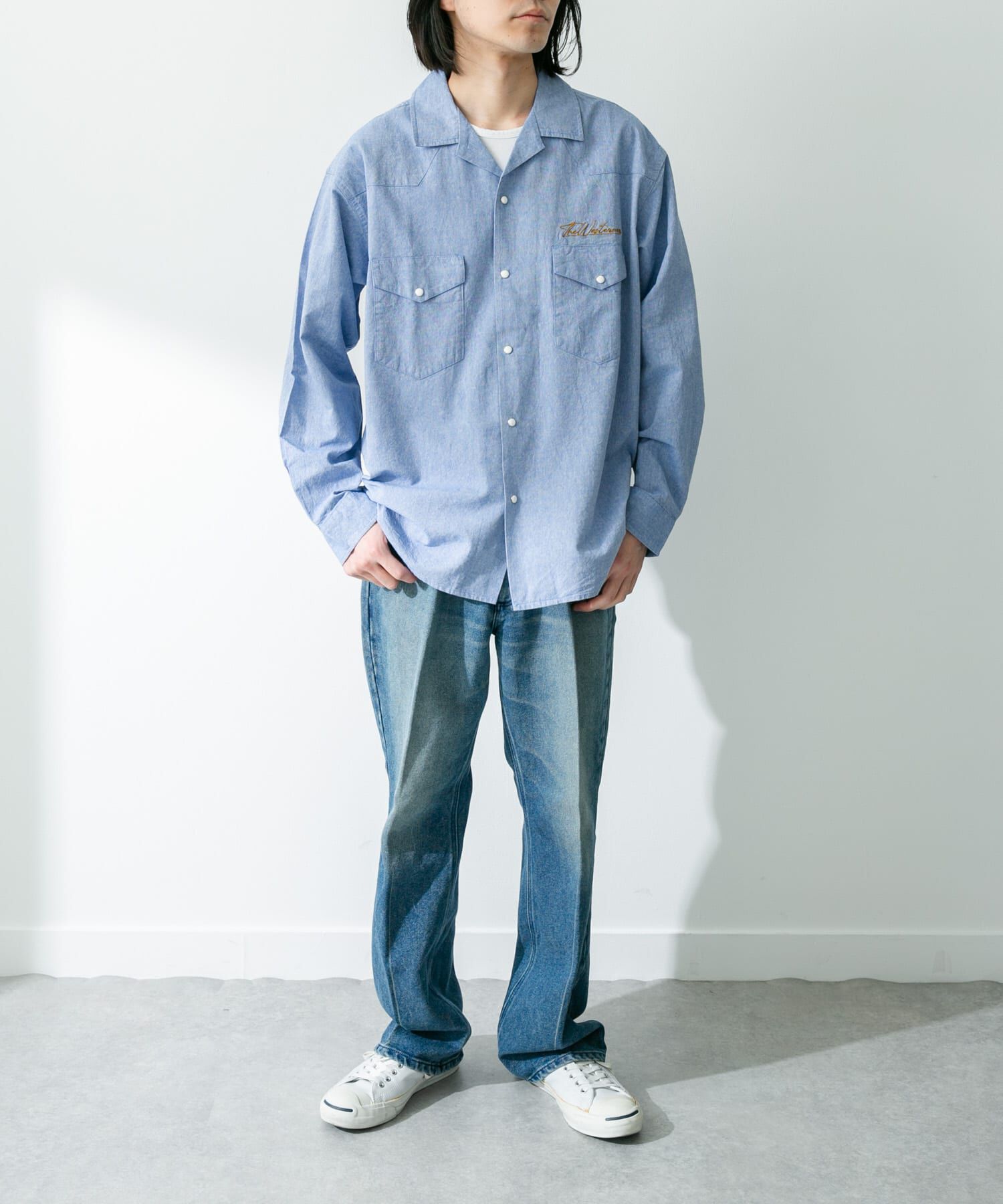 Sonny Label 「『別注』ELY&times;Sonny Label　開襟シャンブレーシャツ」|シャツ・ブラウス|