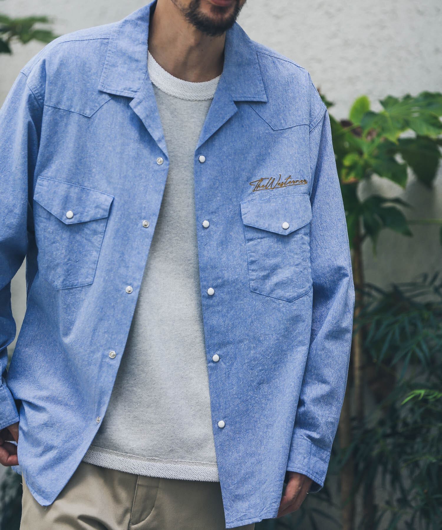 Sonny Label 「『別注』ELY&times;Sonny Label　開襟シャンブレーシャツ」|シャツ・ブラウス|