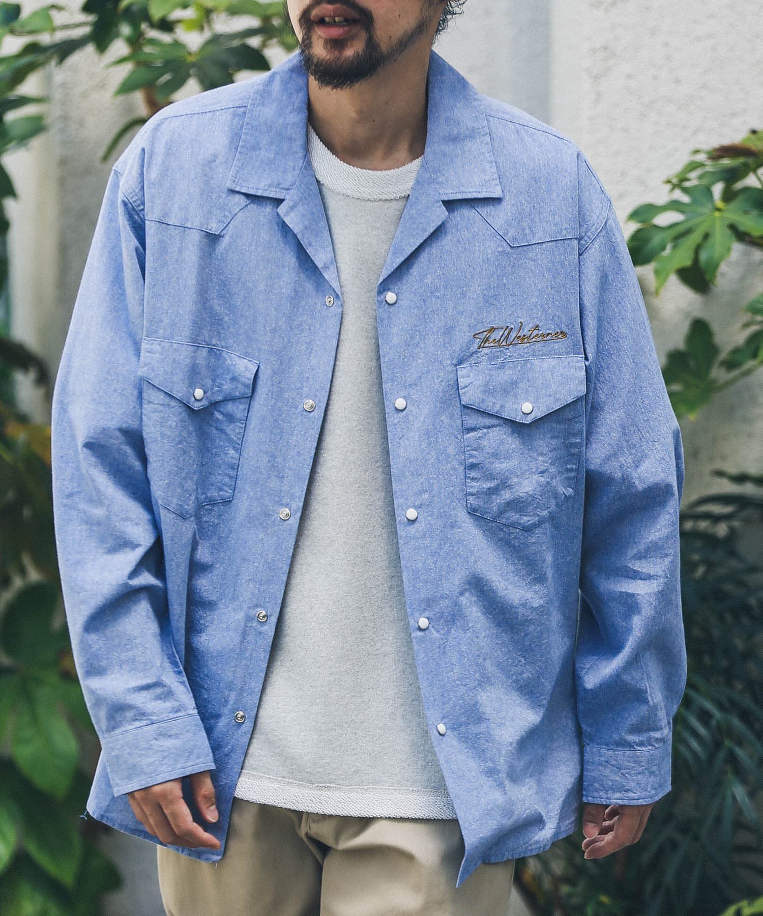 Sonny Label 「『別注』ELY&times;Sonny Label　開襟シャンブレーシャツ」|シャツ・ブラウス|