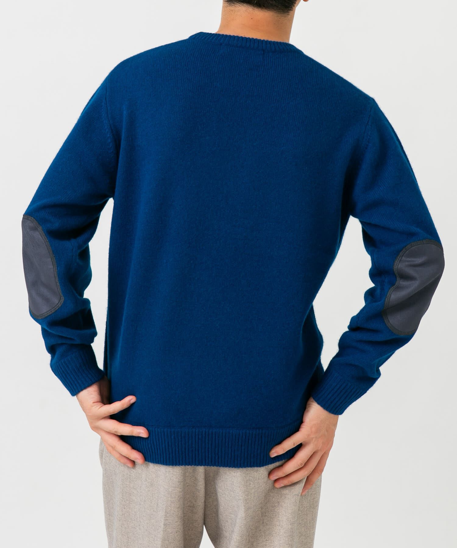 URBAN RESEARCH ROSSO「『XLサイズあり』ハミルトンラムズウールエルボーパッチニット」|ニット・セーター|