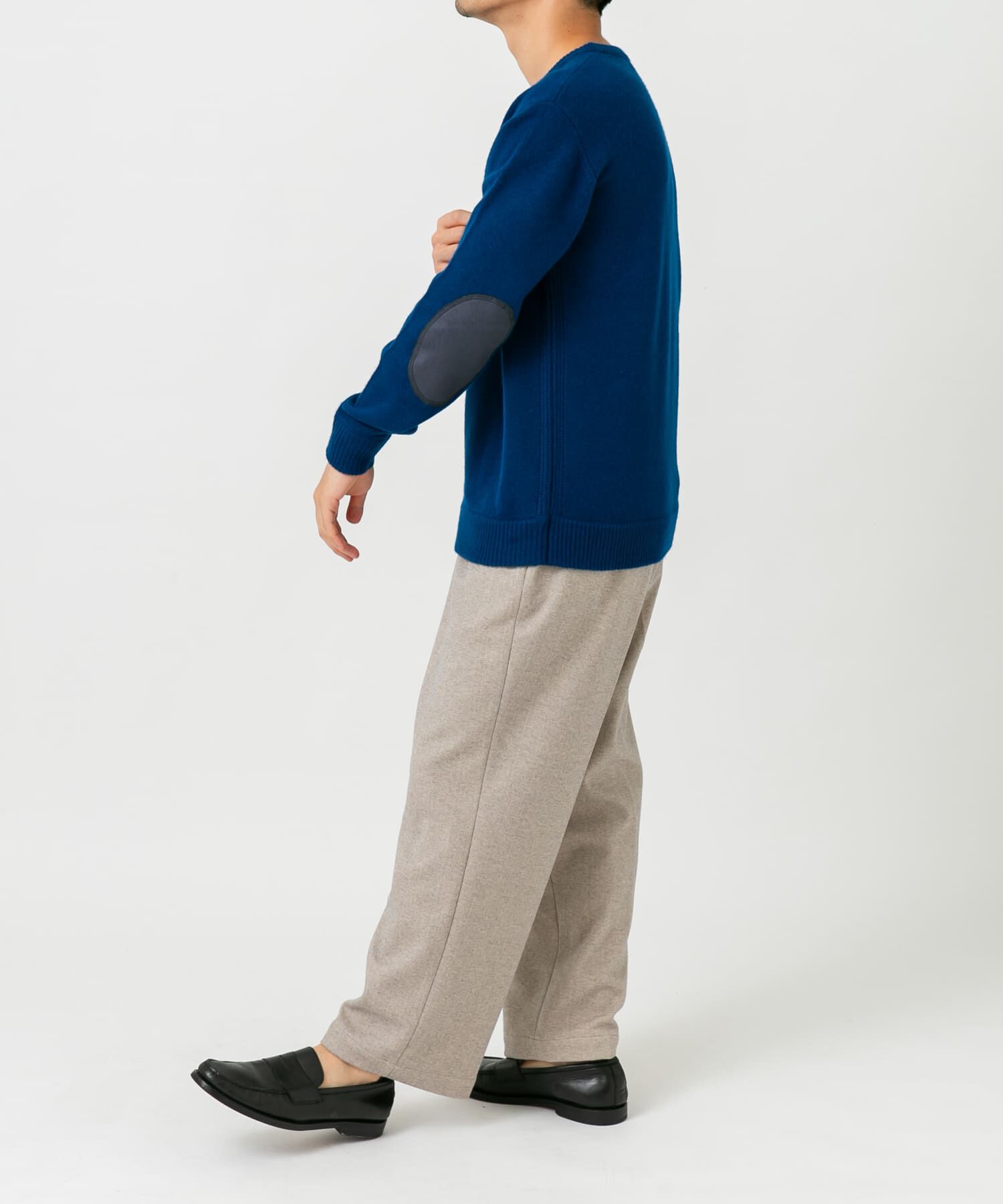 URBAN RESEARCH ROSSO「『XLサイズあり』ハミルトンラムズウールエルボーパッチニット」|ニット・セーター|