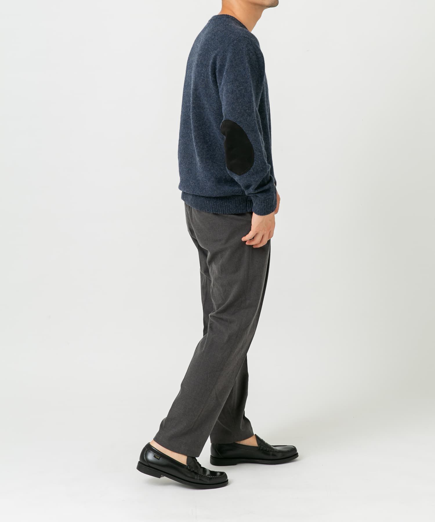 URBAN RESEARCH ROSSO「『XLサイズあり』ハミルトンラムズウールエルボーパッチニット」|ニット・セーター|