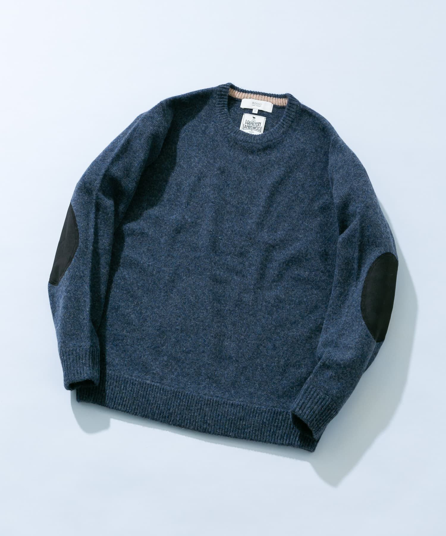 URBAN RESEARCH ROSSO「『XLサイズあり』ハミルトンラムズウールエルボーパッチニット」|ニット・セーター|