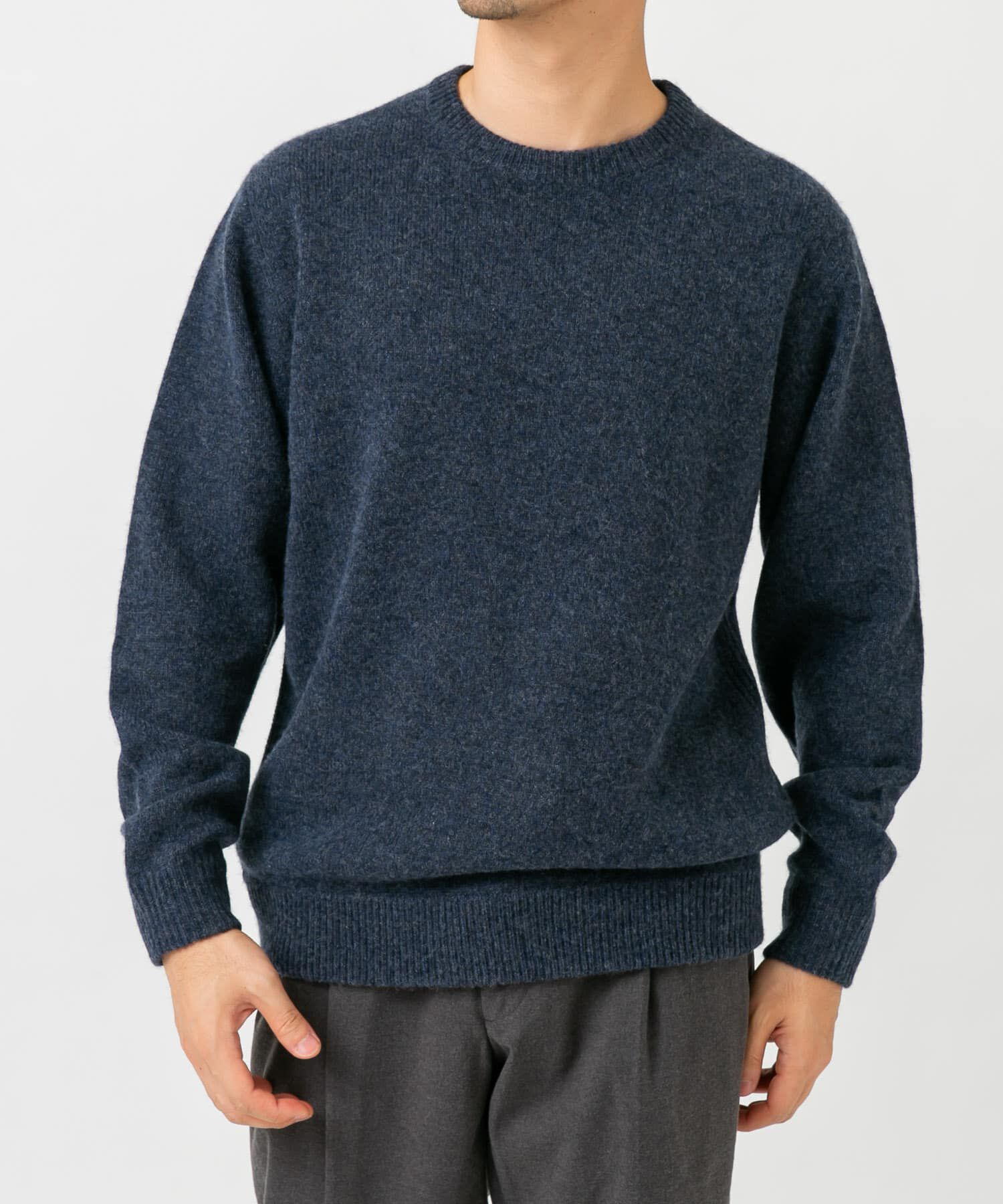 URBAN RESEARCH ROSSO「『XLサイズあり』ハミルトンラムズウールエルボーパッチニット」|ニット・セーター|