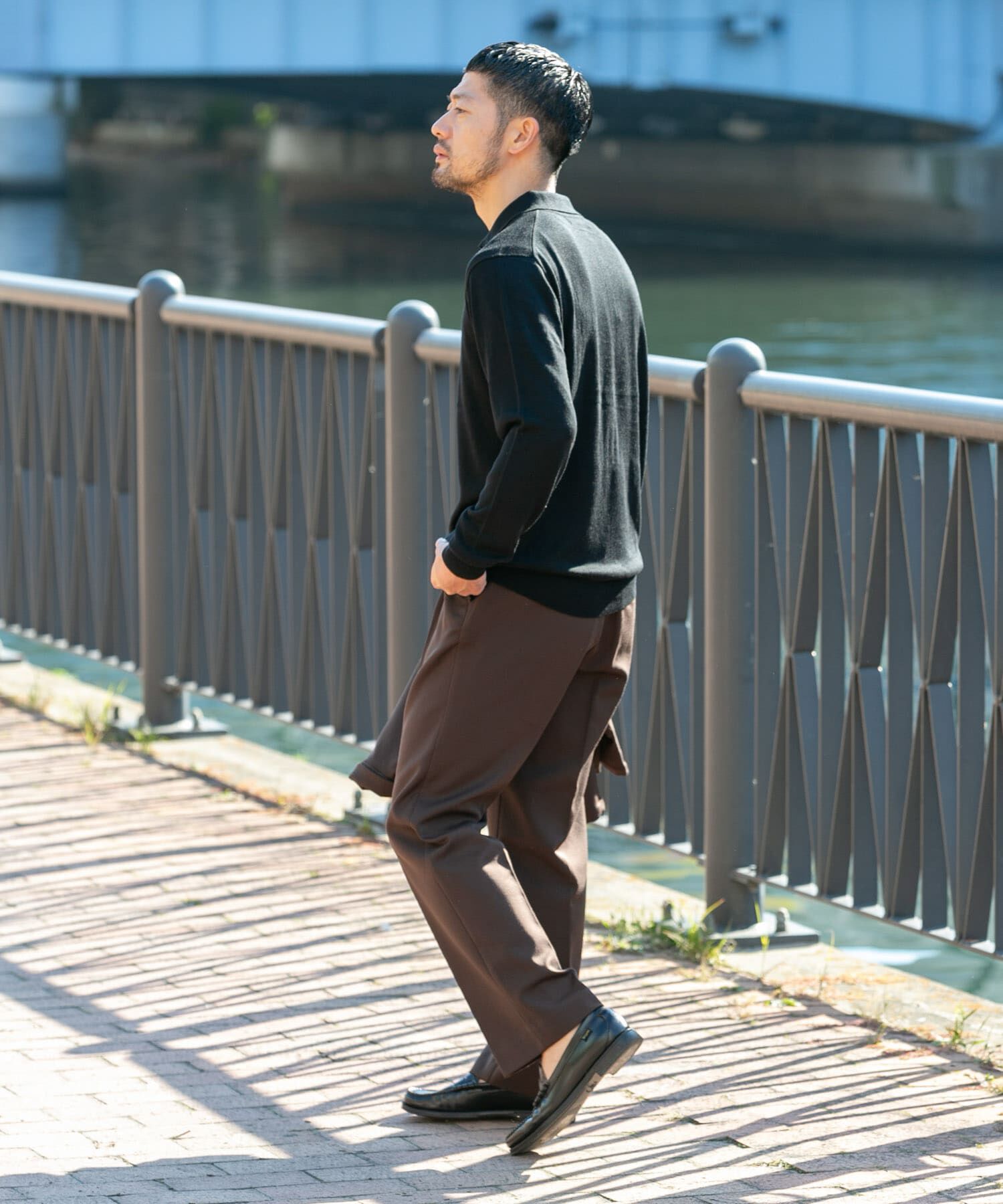 URBAN RESEARCH ROSSO「『XLサイズあり』『UR TECH』ハイゲージニットポロシャツ」|ニット・セーター|