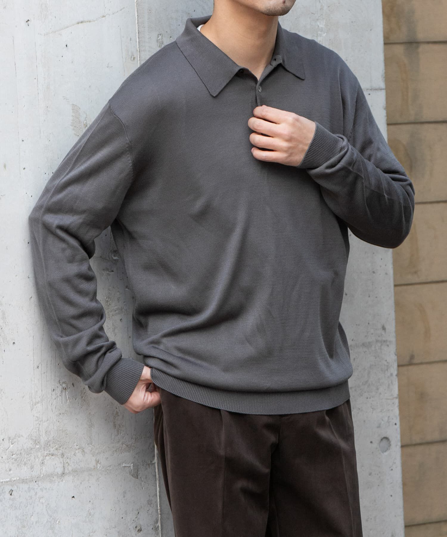 URBAN RESEARCH ROSSO「『XLサイズあり』『UR TECH』ハイゲージニットポロシャツ」|ニット・セーター|