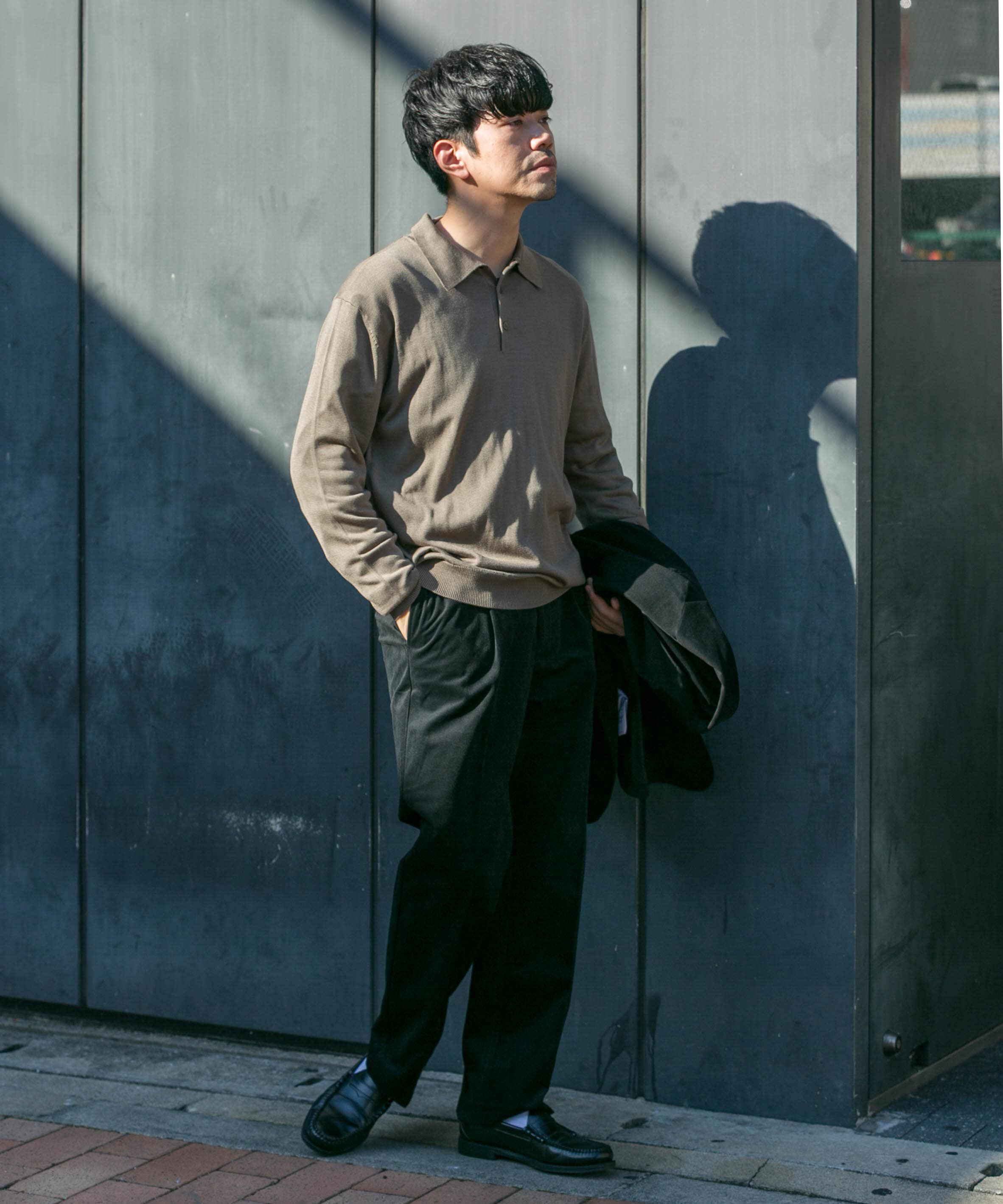 URBAN RESEARCH ROSSO「『XLサイズあり』『UR TECH』ハイゲージニットポロシャツ」|ニット・セーター|