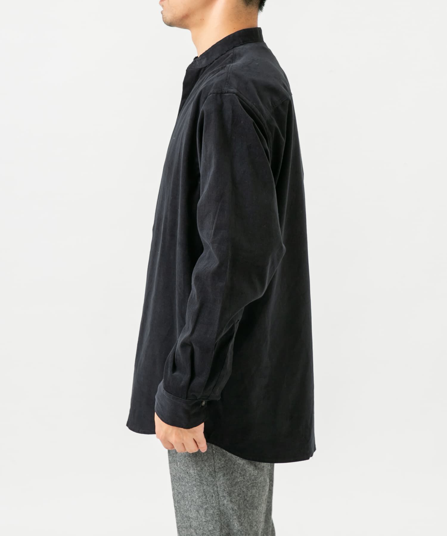 URBAN RESEARCH ROSSO「アーバンリラックスコーデュロイバンドシャツ」|シャツ・ブラウス|