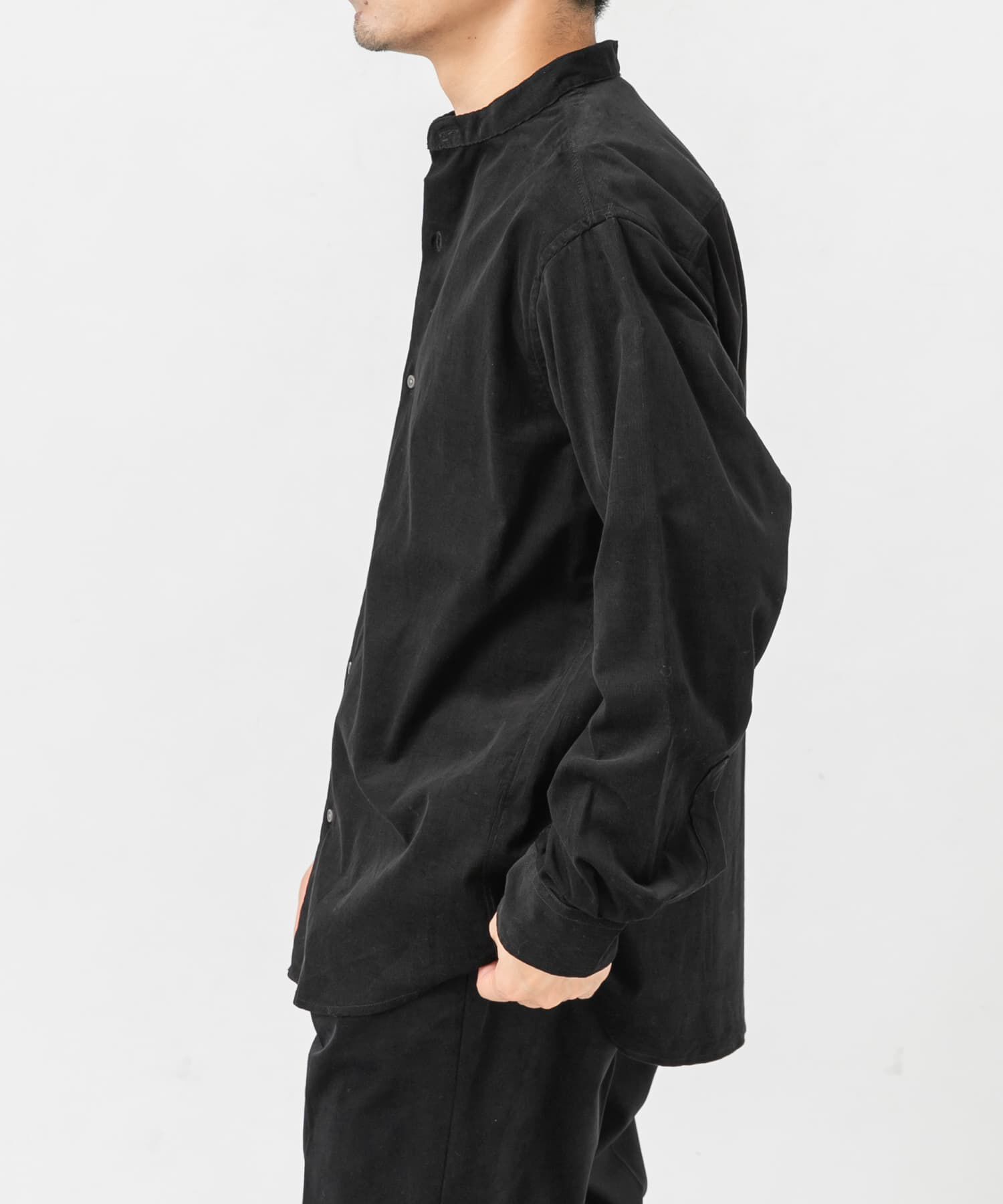 URBAN RESEARCH ROSSO「アーバンリラックスコーデュロイバンドシャツ」|シャツ・ブラウス|