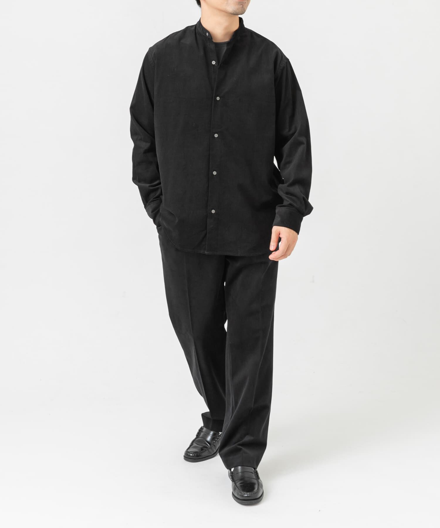 URBAN RESEARCH ROSSO「アーバンリラックスコーデュロイバンドシャツ」|シャツ・ブラウス|