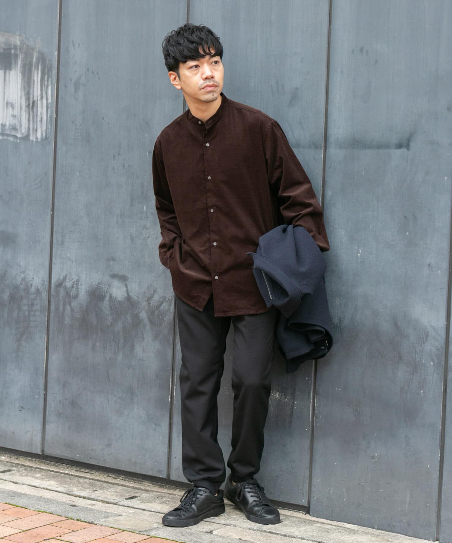 URBAN RESEARCH ROSSO「アーバンリラックスコーデュロイバンドシャツ」|シャツ・ブラウス|